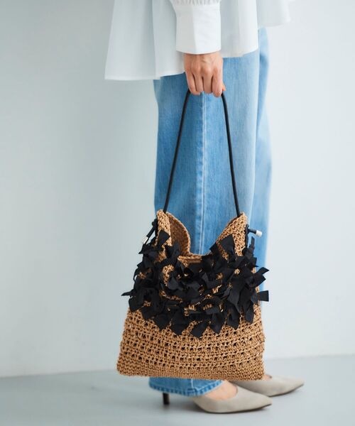 le.coeur blanc（ルクールブラン）の「ペーパーリボンショルダー（ショルダーバッグ・レディース・グレー/ブラック・FREE）」の22枚目の写真