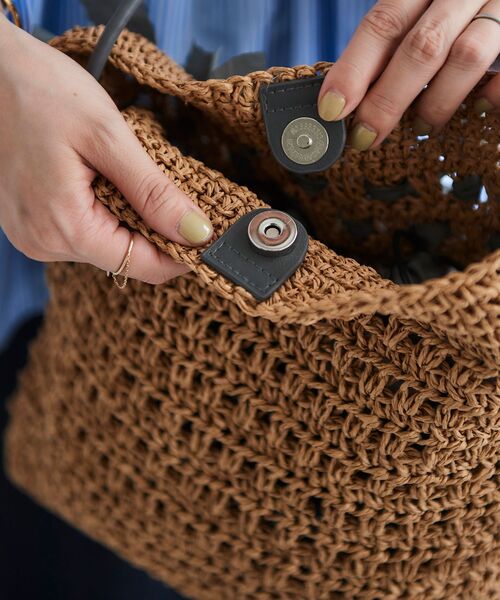 le.coeur blanc（ルクールブラン）の「ペーパーリボンショルダー（ショルダーバッグ・レディース・グレー/ブラック・FREE）」の10枚目の写真