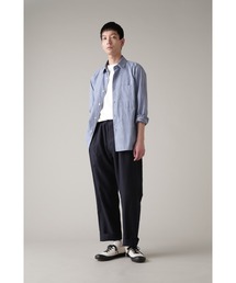 マーガレットハウエル フォックスブラザーズ ウール リネン パンツ M 紺 82341637b_16_d_215.jpg