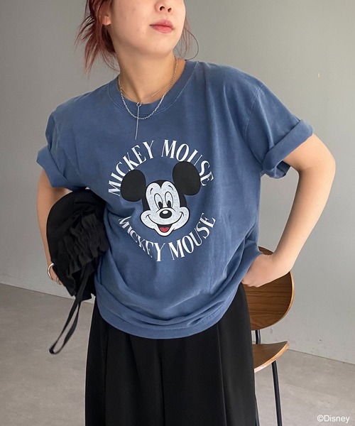 GOOD ROCK SPEED（グッドロックスピード）の「〈GOOD ROCK SPEED〉MICKEY Tシャツ（Tシャツ/カットソー・レディース・グレー/ホワイト/ネイビー・FREE）」の3枚目の写真