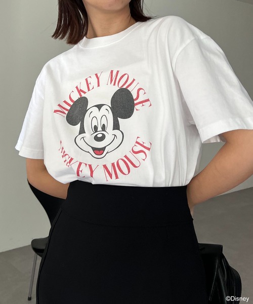 GOOD ROCK SPEED（グッドロックスピード）の「〈GOOD ROCK SPEED〉MICKEY Tシャツ（Tシャツ/カットソー・レディース・グレー/ホワイト/ネイビー・FREE）」の4枚目の写真