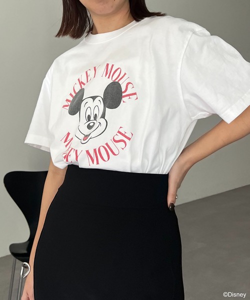 GOOD ROCK SPEED（グッドロックスピード）の「〈GOOD ROCK SPEED〉MICKEY Tシャツ（Tシャツ/カットソー・レディース・グレー/ホワイト/ネイビー・FREE）」の5枚目の写真