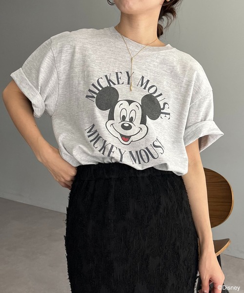 GOOD ROCK SPEED（グッドロックスピード）の「〈GOOD ROCK SPEED〉MICKEY Tシャツ（Tシャツ/カットソー・レディース・グレー/ホワイト/ネイビー・FREE）」の11枚目の写真