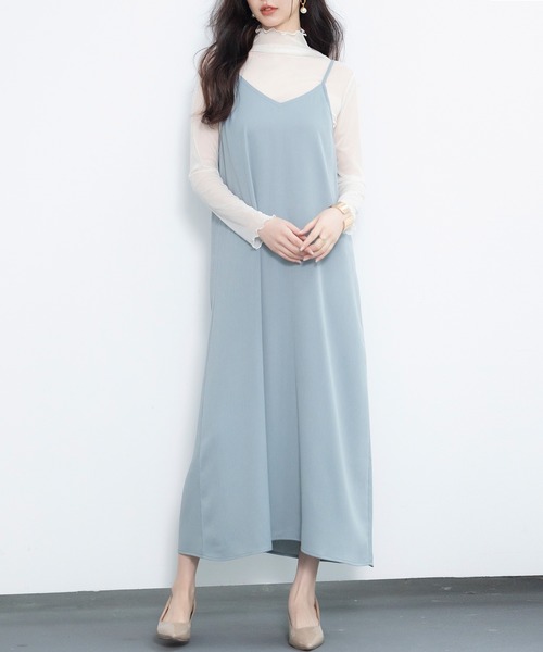 ★DABUWAWA サマー Vネック シフォンワンピース/送料込 ☆DABUWAWA サマー Vネック シフォンワンピース/送料込