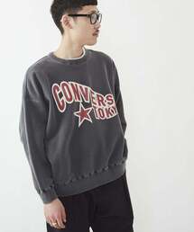 VINTAGE LIKE LOGO PRINT SWEAT