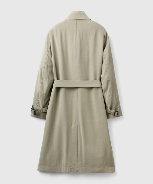 BENETTON (UNITED COLORS OF BENETTON)（ベネトンユナイテッドカラーズオブベネトン）の「ベルト付きダブルステッチトレンチコート（トレンチコート・レディース・カーキ/ベージュ・MEDIUM/X-SMALL/XX-SMALL/SMALL）」の14枚目の写真