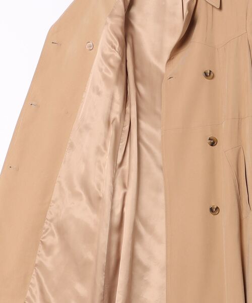 BENETTON (UNITED COLORS OF BENETTON)（ベネトンユナイテッドカラーズオブベネトン）の「ベルト付きダブルステッチトレンチコート（トレンチコート・レディース・カーキ/ベージュ・MEDIUM/X-SMALL/XX-SMALL/SMALL）」の10枚目の写真