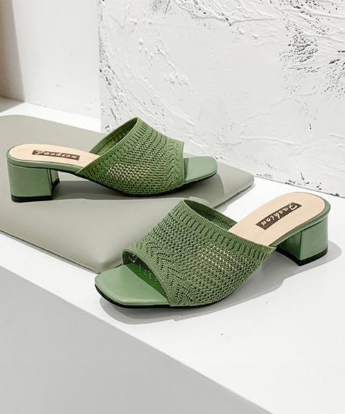 Miniministore(ミニミニストア)の「ミュールサンダル チャンキーヒール 美脚(サンダル・レディース・イエロー/ベージュ/グリーン/ブラック・23.5cm/23.0cm/24.0cm/22.5cm/24.5cm)」の18枚目の写真