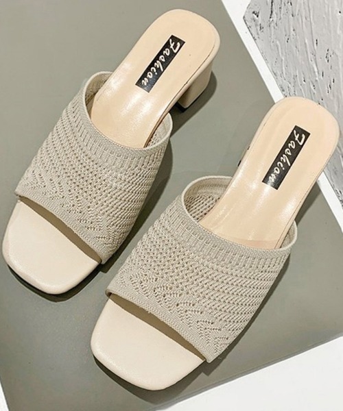 Miniministore(ミニミニストア)の「ミュールサンダル チャンキーヒール 美脚(サンダル・レディース・イエロー/ベージュ/グリーン/ブラック・23.5cm/23.0cm/24.0cm/22.5cm/24.5cm)」の19枚目の写真