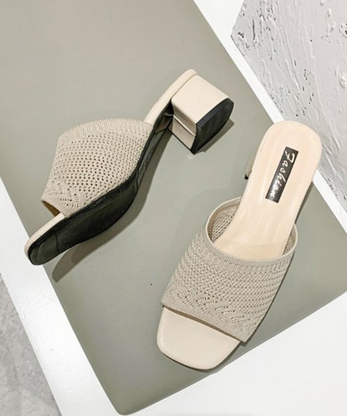 Miniministore(ミニミニストア)の「ミュールサンダル チャンキーヒール 美脚(サンダル・レディース・イエロー/ベージュ/グリーン/ブラック・23.5cm/23.0cm/24.0cm/22.5cm/24.5cm)」の20枚目の写真