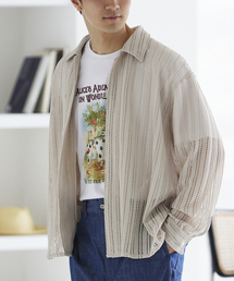 JOURNAL STANDARD relume（ジャーナルスタンダード　レリューム）の「ストライプレース ループシャツ（シャツ/ブラウス・メンズ）」