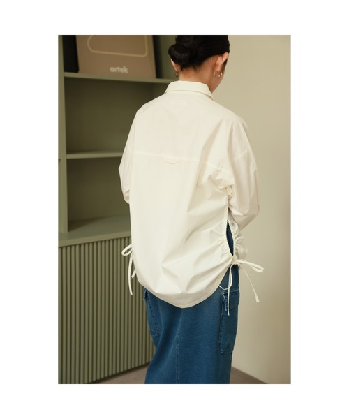 Vicente(ヴィセンテ)の「Metal Point Side Shirring Shirt(シャツ/ブラウス・レディース・ネイビー/ホワイト・FREE)」の10枚目の写真