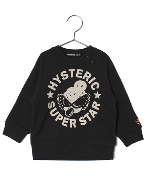 HYSTERIC MINI（ヒステリックミニ）の「BABY  Rolling variation star mini サーモライト トレーナー（スウェット・キッズ・ブラック/グレー・90/80）」の3枚目の写真