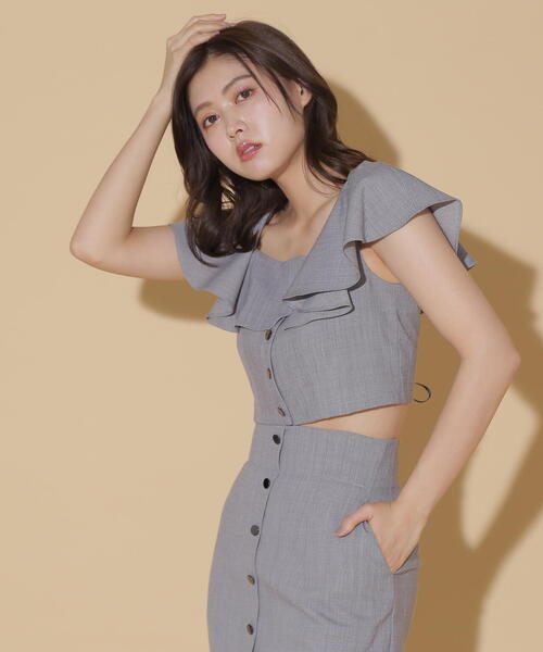 【セール】◇リネンライククロップドブラウス（シャツ/ブラウス）｜JILL by JILL STUART（ジルバイジルスチュアート）