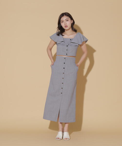 【セール】◇リネンライククロップドブラウス（シャツ/ブラウス）｜JILL by JILL STUART（ジルバイジルスチュアート）