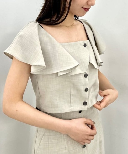 【セール】◇リネンライククロップドブラウス（シャツ/ブラウス）｜JILL by JILL STUART（ジルバイジルスチュアート）