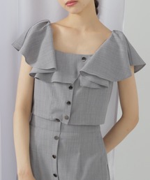 ◇リネンライククロップドブラウス