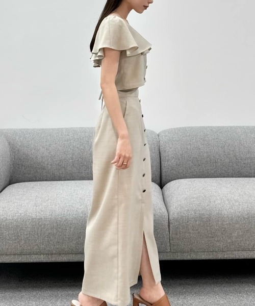 【セール】◇リネンライククロップドブラウス（シャツ/ブラウス）｜JILL by JILL STUART（ジルバイジルスチュアート）