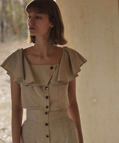 【セール】◇リネンライククロップドブラウス（シャツ/ブラウス）｜JILL by JILL STUART（ジルバイジルスチュアート）