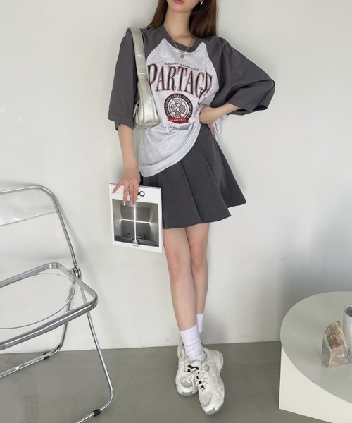 Ada.(エイダ)の「カレッジデザイン 半袖 ラグラン Tシャツ(Tシャツ/カットソー・レディース・ネイビー/アイボリー/ナチュラル・FREE)」の14枚目の写真