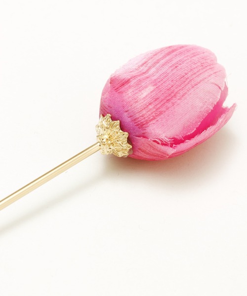 カヤ(カヤ)の「【カヤ】チューリップかんざし 飾り台付き(その他ヘアアクセサリー・レディース・レッド/ピンク/ホワイト・FREE)」の8枚目の写真