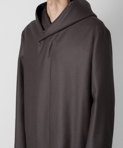 ATTACHMENT(アタッチメント)の「【 直営店・ZOZOTOWN限定 】2/90 スーパー120Sメルトン ジップアップフーデッドコート / 2/90 SUPER120S MALTON ZIPUP HOODED COAT(その他アウター・メンズ・ブラック/ダークグレー・1/3/2/4)」の9枚目の写真