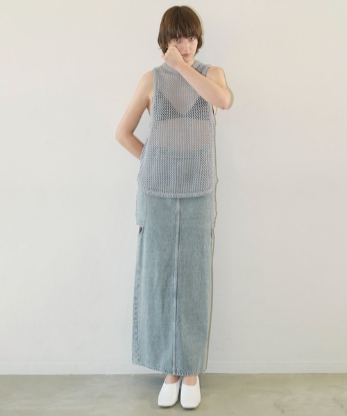 CLANE（クラネ）の「CIRCLE CUT LAYERED DENIM SKIRT（デニムスカート・レディース・ブルー系その他・1/0）」の14枚目の写真