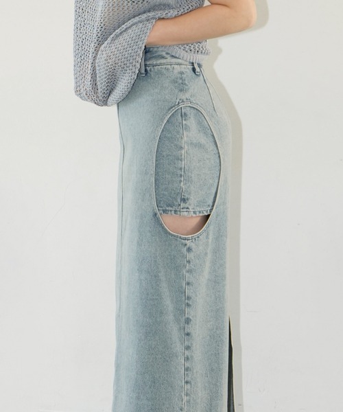 CLANE（クラネ）の「CIRCLE CUT LAYERED DENIM SKIRT（デニムスカート・レディース・ブルー系その他・1/0）」の11枚目の写真