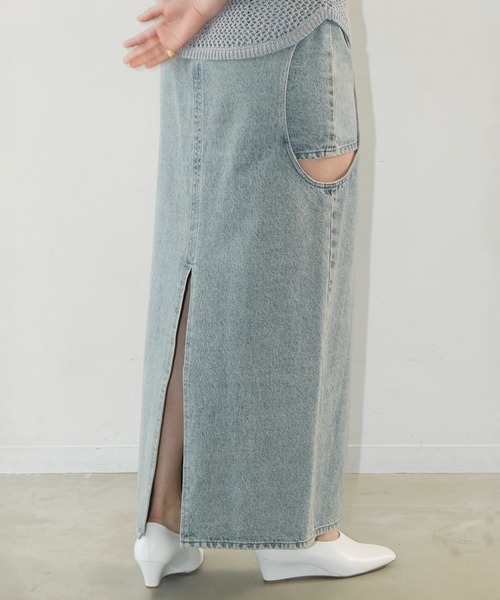CLANE（クラネ）の「CIRCLE CUT LAYERED DENIM SKIRT（デニムスカート・レディース・ブルー系その他・1/0）」の12枚目の写真