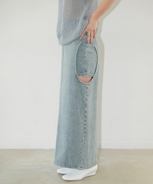 CLANE（クラネ）の「CIRCLE CUT LAYERED DENIM SKIRT（デニムスカート・レディース・ブルー系その他・1/0）」の10枚目の写真