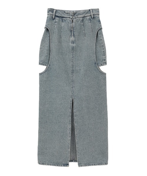 CLANE（クラネ）の「CIRCLE CUT LAYERED DENIM SKIRT（デニムスカート・レディース・ブルー系その他・1/0）」の2枚目の写真