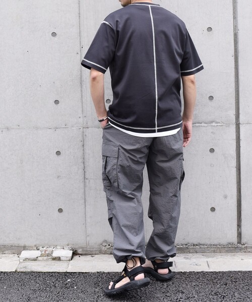SHIPS any(シップス エニィ)の「【WEB限定】SHIPS any: 〈接触冷感〉COTTON USA Cool touch ワンポイント ロゴ ステッチ デザイン Tシャツ◇(Tシャツ/カットソー・メンズ・ブルー/ダークグレー/ネイビー/ホワイト・MEDIUM/LARGE/X-LARGE)」の7枚目の写真