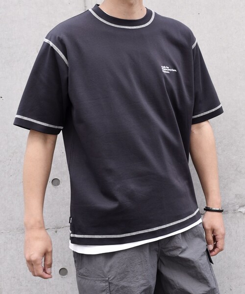 SHIPS any(シップス エニィ)の「【WEB限定】SHIPS any: 〈接触冷感〉COTTON USA Cool touch ワンポイント ロゴ ステッチ デザイン Tシャツ◇(Tシャツ/カットソー・メンズ・ブルー/ダークグレー/ネイビー/ホワイト・MEDIUM/LARGE/X-LARGE)」の10枚目の写真