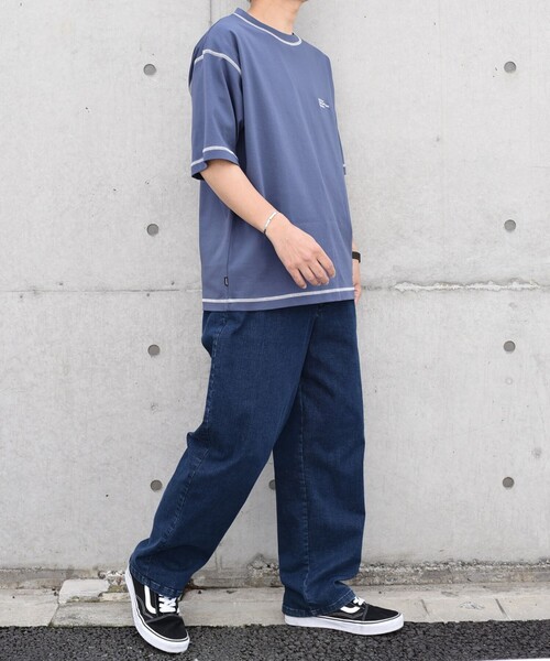 SHIPS any(シップス エニィ)の「【WEB限定】SHIPS any: 〈接触冷感〉COTTON USA Cool touch ワンポイント ロゴ ステッチ デザイン Tシャツ◇(Tシャツ/カットソー・メンズ・ブルー/ダークグレー/ネイビー/ホワイト・MEDIUM/LARGE/X-LARGE)」の12枚目の写真