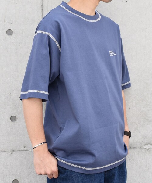 SHIPS any(シップス エニィ)の「【WEB限定】SHIPS any: 〈接触冷感〉COTTON USA Cool touch ワンポイント ロゴ ステッチ デザイン Tシャツ◇(Tシャツ/カットソー・メンズ・ブルー/ダークグレー/ネイビー/ホワイト・MEDIUM/LARGE/X-LARGE)」の15枚目の写真