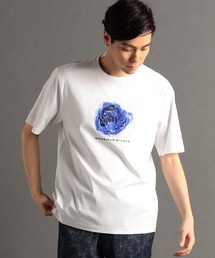 フラワーグラフィック 半袖Tシャツ