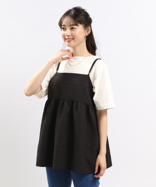 GLOBAL WORK Smile Seed Store（グローバルワーク スマイルシードストア）の「ジャガードオーバーキャミソール/114613（シャツ/ブラウス・レディース・グレー系その他/グレー系その他2・LARGE/MEDIUM）」の2枚目の写真