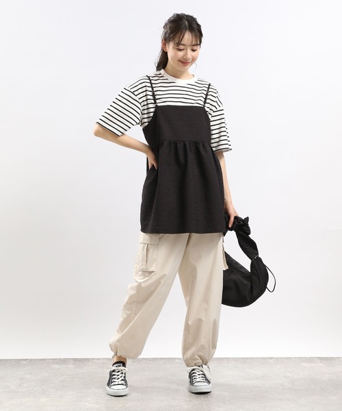 GLOBAL WORK Smile Seed Store（グローバルワーク スマイルシードストア）の「ジャガードオーバーキャミソール/114613（シャツ/ブラウス・レディース・グレー系その他/グレー系その他2・LARGE/MEDIUM）」の9枚目の写真