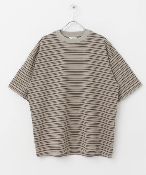 URBAN RESEARCH DOORS(アーバンリサーチドアーズ)の「マルチボーダーショートスリーブ Tシャツ(Tシャツ/カットソー・メンズ・ブルー系その他/ベージュ系その他/ブラック系その他・MEDIUM/LARGE/X-LARGE)」の9枚目の写真