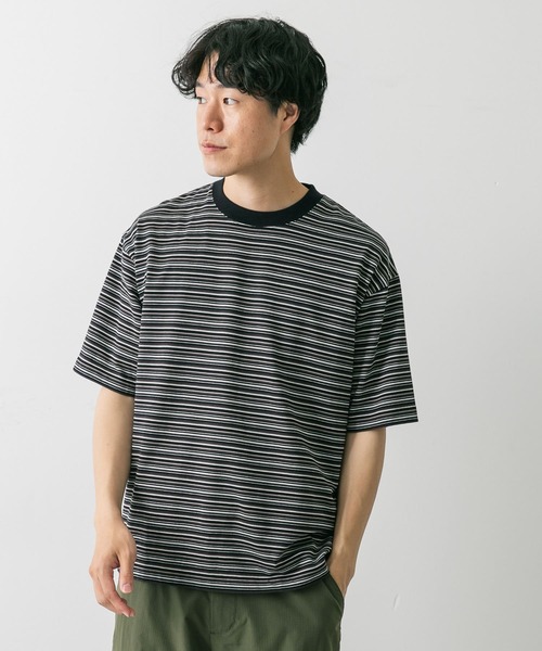 URBAN RESEARCH DOORS（アーバンリサーチドアーズ）の「マルチボーダーショートスリーブ Tシャツ（Tシャツ/カットソー・メンズ・ブルー系その他/ベージュ系その他/ブラック系その他・MEDIUM/LARGE/X-LARGE）」の9枚目の写真