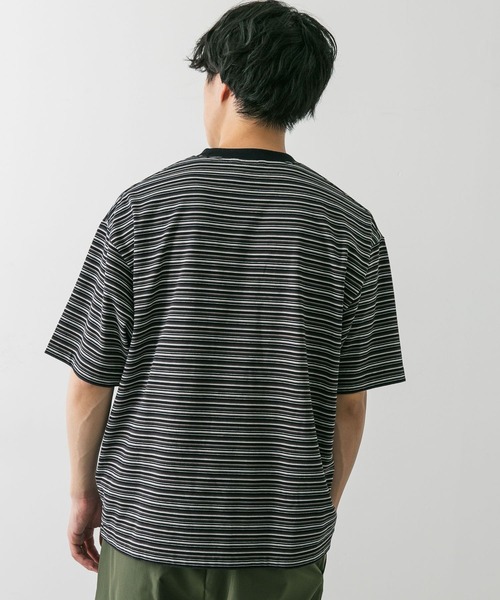 URBAN RESEARCH DOORS（アーバンリサーチドアーズ）の「マルチボーダーショートスリーブ Tシャツ（Tシャツ/カットソー・メンズ・ブルー系その他/ベージュ系その他/ブラック系その他・MEDIUM/LARGE/X-LARGE）」の11枚目の写真