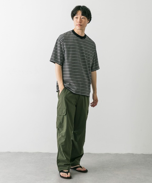 URBAN RESEARCH DOORS（アーバンリサーチドアーズ）の「マルチボーダーショートスリーブ Tシャツ（Tシャツ/カットソー・メンズ・ブルー系その他/ベージュ系その他/ブラック系その他・MEDIUM/LARGE/X-LARGE）」の13枚目の写真