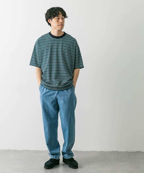 URBAN RESEARCH DOORS（アーバンリサーチドアーズ）の「マルチボーダーショートスリーブ Tシャツ（Tシャツ/カットソー・メンズ・ブルー系その他/ベージュ系その他/ブラック系その他・MEDIUM/LARGE/X-LARGE）」の20枚目の写真