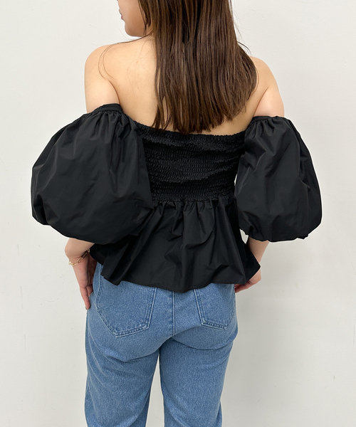 U by SPICK&SPAN(ユーバイスピックアンドスパン)の「オフショルブラウス(シャツ/ブラウス・レディース・ブラック・FREE)」の20枚目の写真