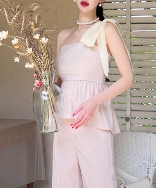 ROYAL PARTY(ロイヤルパーティー)の「3wayベアペプラムトップス(シャツ/ブラウス・レディース・ブラック/ドット/ピンク・FREE)」の18枚目の写真