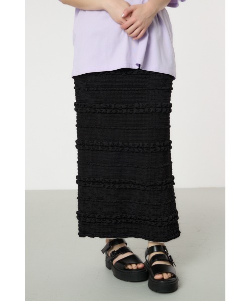 RODEO CROWNS WIDE BOWL（ロデオクラウンズワイドボウル）の「ふくれボーダーナロースカート（スカート・レディース・ライトグリーン/ブルー/ブラック/ピンク・FREE）」の14枚目の写真