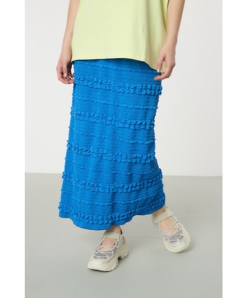 RODEO CROWNS WIDE BOWL（ロデオクラウンズワイドボウル）の「ふくれボーダーナロースカート（スカート・レディース・ライトグリーン/ブルー/ブラック/ピンク・FREE）」の9枚目の写真