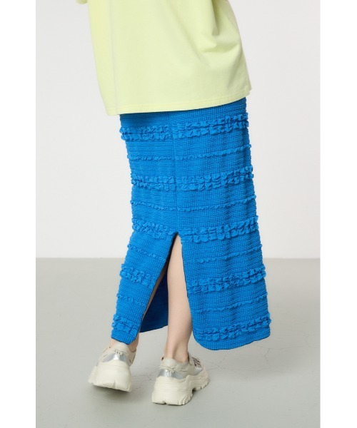 RODEO CROWNS WIDE BOWL（ロデオクラウンズワイドボウル）の「ふくれボーダーナロースカート（スカート・レディース・ライトグリーン/ブルー/ブラック/ピンク・FREE）」の7枚目の写真