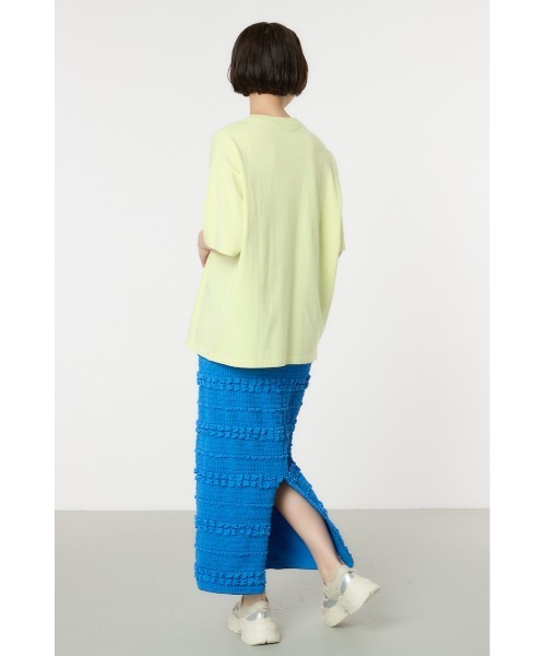 RODEO CROWNS WIDE BOWL（ロデオクラウンズワイドボウル）の「ふくれボーダーナロースカート（スカート・レディース・ライトグリーン/ブルー/ブラック/ピンク・FREE）」の5枚目の写真