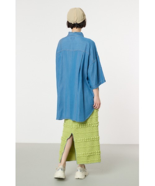 RODEO CROWNS WIDE BOWL（ロデオクラウンズワイドボウル）の「ふくれボーダーナロースカート（スカート・レディース・ライトグリーン/ブルー/ブラック/ピンク・FREE）」の21枚目の写真